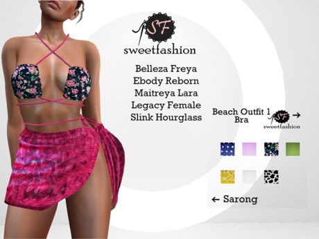Second Life Marketplace - SF Beach Outfit 1 Fatpack